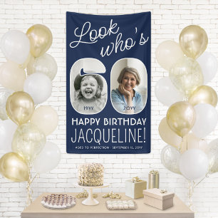 DIY Colors • Look Who's 60 Birthday Party 2 Photo Banner