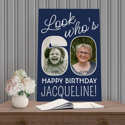 DIY Colors  Look Whos 60 Birthday Party 2 Photo Foam Board