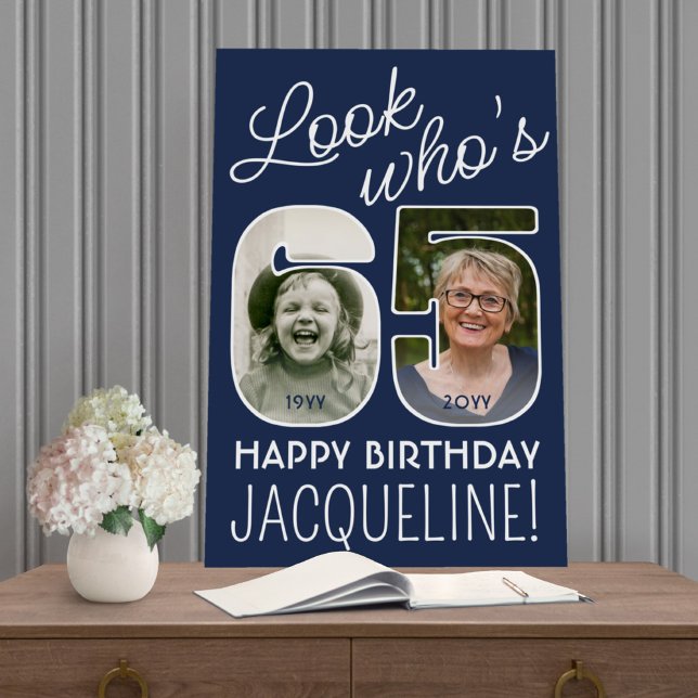 DIY Colors • Look Who's 65 Birthday Party 2 Photo Foam Board (Creator Uploaded)