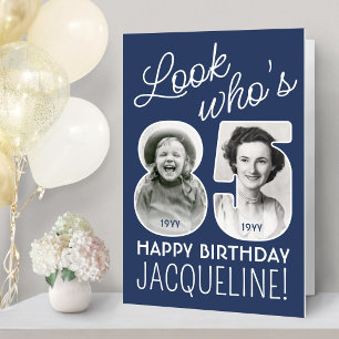 DIY Colors • Look Who's 85 Giant 2 Photo Birthday Card