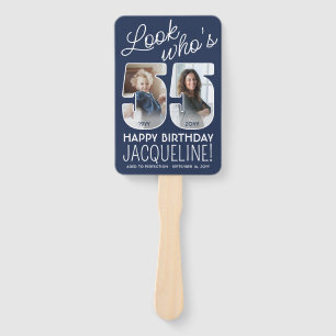 DIY Colors • Look Who's 95 Happy Birthday 4 Photo Hand Fan
