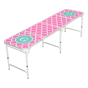 DIY Colors Moroccan #5 SV Wht Hot Pink Turq Beer Pong Table
