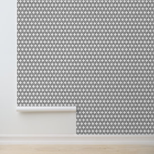 DIY Colors Moroccan Quatrefoil #4DS SM Black White Wallpaper