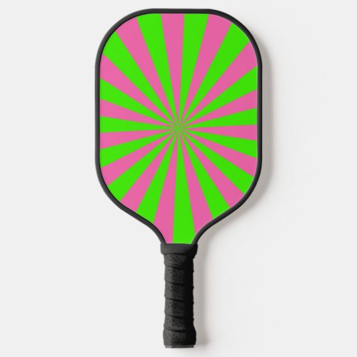 DIY Colors Rays Sunburst Lime Green Hot Pink S Pickleball Paddle