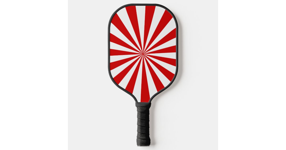 Red Color Paddle DIY Colors Rays Sunburst Red White S Pickleball Paddle | Zazzle