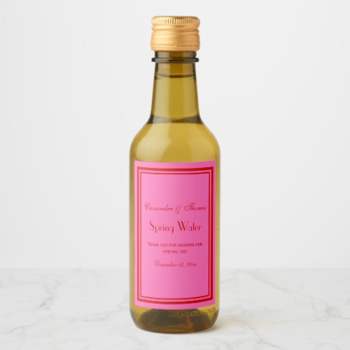 DIY Colors Red Hot Pink Framed Wine Label