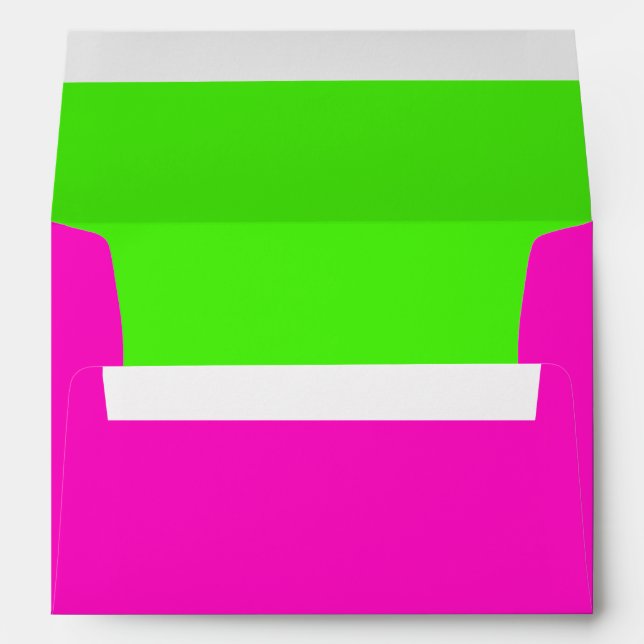 DIY Colors Shocking Pink Lime Green Envelope (Back (Bottom))