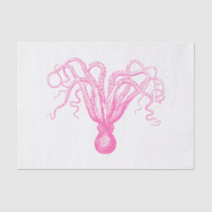 DIY Colors Stylized Octopus Drawing #8 HotPink Tissue Paper