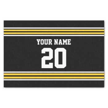 Diy Colors Team Jersey Stripes Black Gold Sv Tissue Paper by FantabulousSports at Zazzle