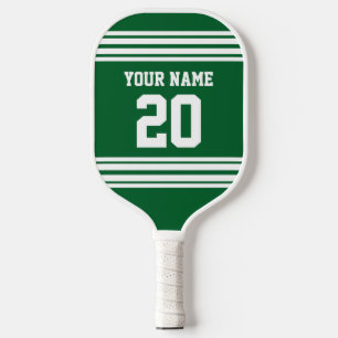 DIY Colors Team Jersey Stripes White Green SV Pickleball Paddle