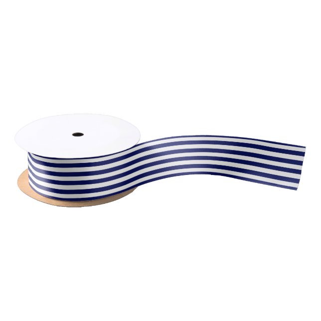 DIY Colors Thin Multi Stripes - Blue White Satin Ribbon (Spool)