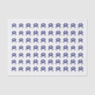 DIY Colors Vintage Crab #1 Drawing - Blue Tissue Paper