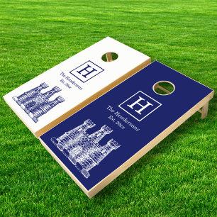 DIY Colors Vintage Heraldic Medieval Castle UL Cornhole Set