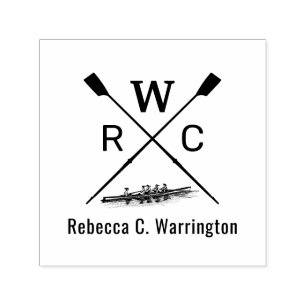 DIY Colors Women Rowing Crew Blades Boat Initial N Self-inking Stamp
