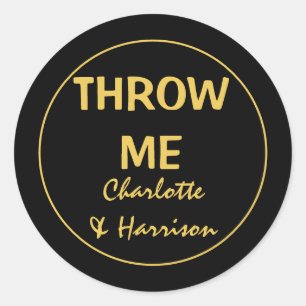 DIY Confetti Personalized Wedding Classic Round Sticker