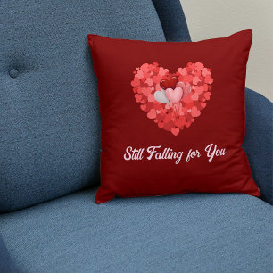DIY Couples Valentine's Day Special Love Quote Red Throw Pillow