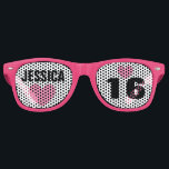 DIY Create Your Own 16th BIRTHDAY or ANY YEAR A62A Retro Sunglasses<br><div class="desc">DIY Create Your Own 16th BIRTHDAY or ANY YEAR A62A - WAYFARER STYLE. Design your own party favor shades. Personalize with a name, monogram, or sentiment, or add a photo. You can delete the existing image and/or text fields and upload your own original artwork, change the background color for a...</div>