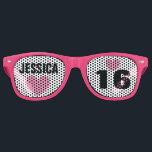 DIY Create Your Own 16th BIRTHDAY or ANY YEAR A62A Retro Sunglasses<br><div class="desc">DIY Create Your Own 16th BIRTHDAY or ANY YEAR A62A - WAYFARER STYLE. Design your own party favor shades. Personalize with a name, monogram, or sentiment, or add a photo. You can delete the existing image and/or text fields and upload your own original artwork, change the background color for a...</div>