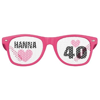 Diy Create Your Own 40th Birthday Or Any Year A62d Retro Sunglasses by JaclinArt at Zazzle