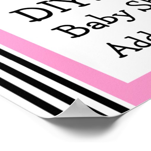 DIY Create Your Own Baby Shower Banner STRIPES Poster Zazzle