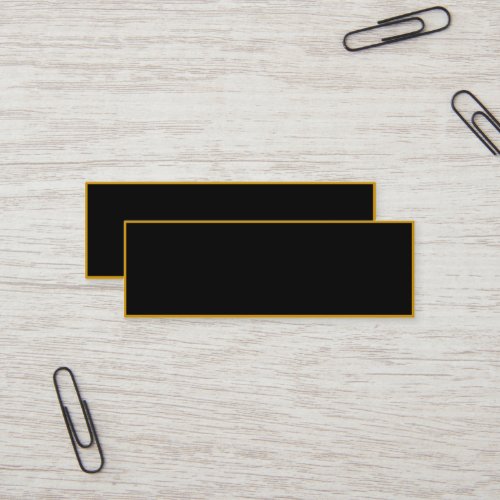 DIY CREATE YOUR OWN Black Gold Mini Business Card