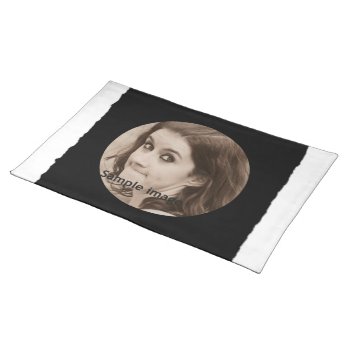 Diy Create Your Own Black Personalized Photo Frame Placemat by angela65 at Zazzle