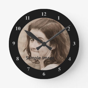DIY Create Your Own Black | Personalized Photo Round Clock