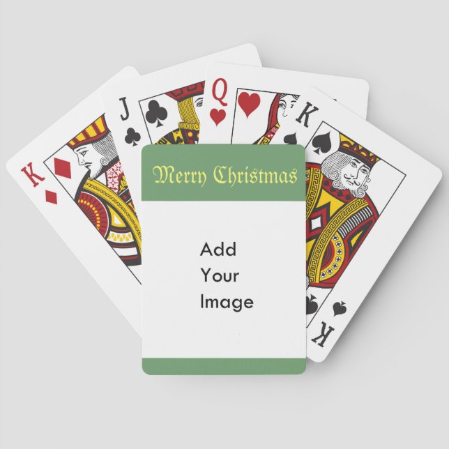 DIY, Create your own Christmas, holiday playing Poker Cards (Back)