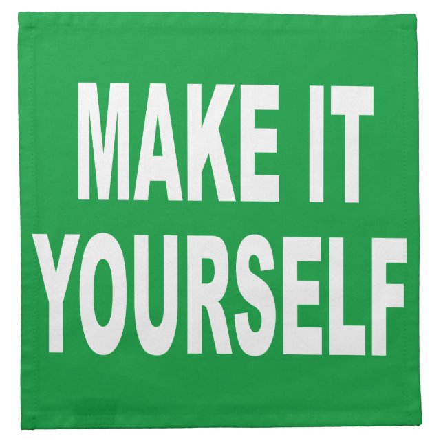 DIY Create Your Own Cotton Cocktail Napkin (Front)