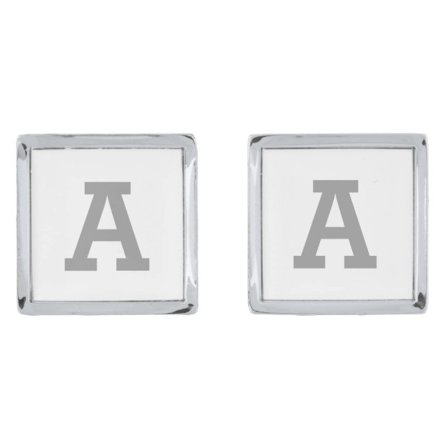 DIY Create Your Own Custom Monogram Cufflinks V01 (Front)