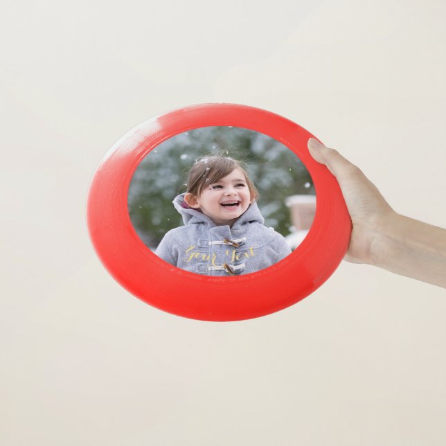DIY Create Your Own Custom Personalized Photo Text Wham-O Frisbee (In Hand)