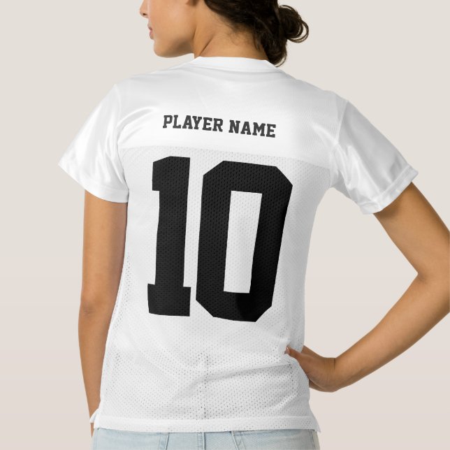 DIY Create Your Own Custom Personalized Pro Team Women's Football Jersey (Back)