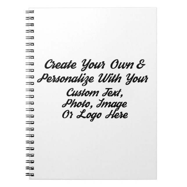 DIY, Create Your Own Custom Personalized Spiral Notebook (Front)