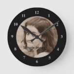 Diy Create Your Own Design | Personalized Photo Round Clock at Zazzle