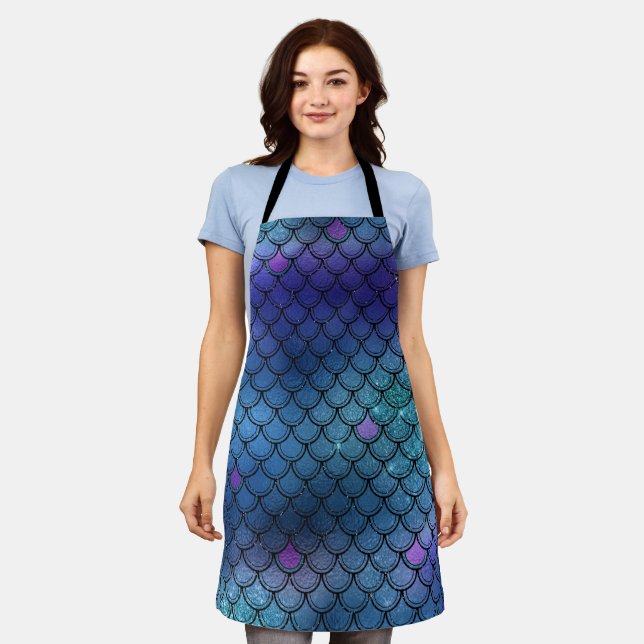 DIY Create Your Own Mermaid Glitter Mom Girlfriend Apron (Worn)