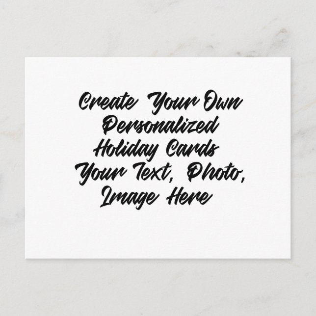 DIY Create Your Own Personalized Holiday Postcard (Front)
