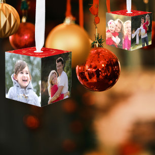DIY Create Your Own Photo Holiday Christmas Decor Cube Ornament