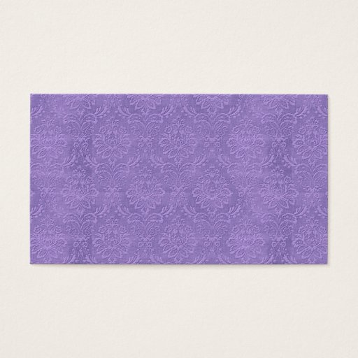 Customizable DIY Create Your Own Purple Wedding Damask Business Card
