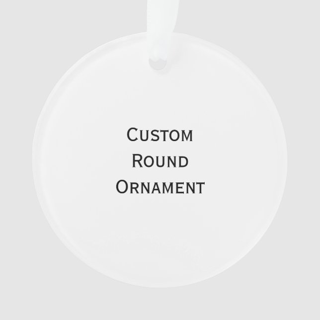DIY Create Your Own Round Photo Holiday Christmas Ornament (Front)