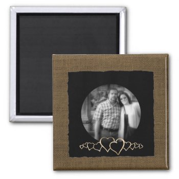 Diy Create Your Own | Rustic Personalized Photo Magnet by angela65 at Zazzle