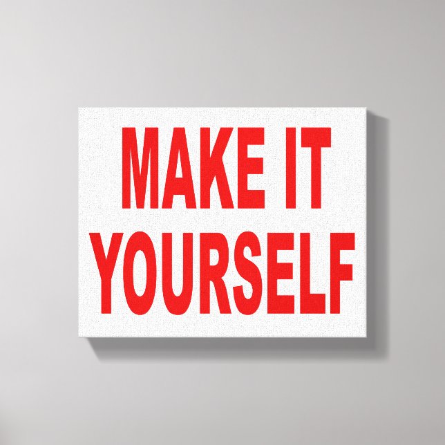 DIY Create Your Own Wrapped Canvas Artwork Print (Front)