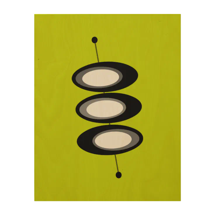 DIY CUSTOM COLOR Mid Century Modern WALL ART Zazzle