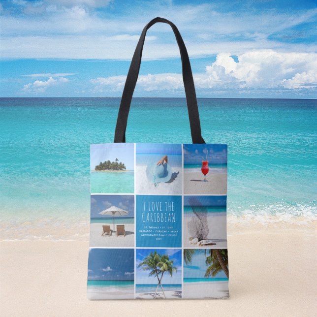 DIY Custom Destination Travel Photo Collage Tote Bag (DIY Custom Destination Travel Photo Collage Tote Bag)