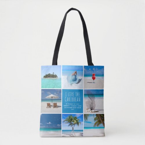 DIY Custom Destination Travel Photo Collage Tote Bag