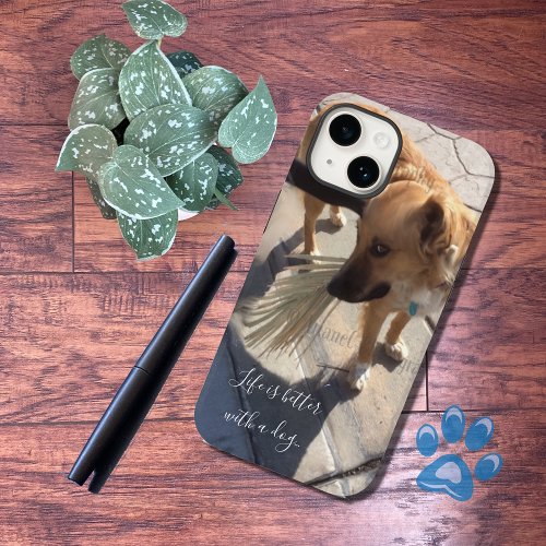 DIY custom dog photo with quote phone case