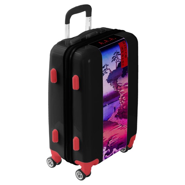 DIY CUSTOM MONOGRAM LUGGAGE W/ JAPANESE ART (Rotated Left)