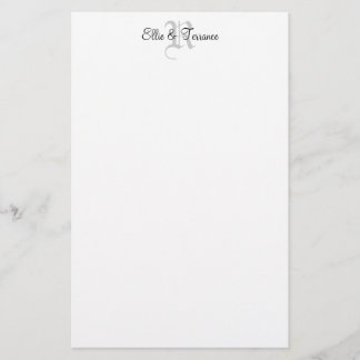 DIY Custom Monogram Stationary Stationery