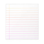 Diy Custom Notebook Paper Block, Color Thin Lines Notepad at Zazzle
