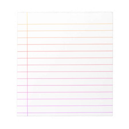 Diy Custom Notebook Paper Block, Color Thin Lines Notepad