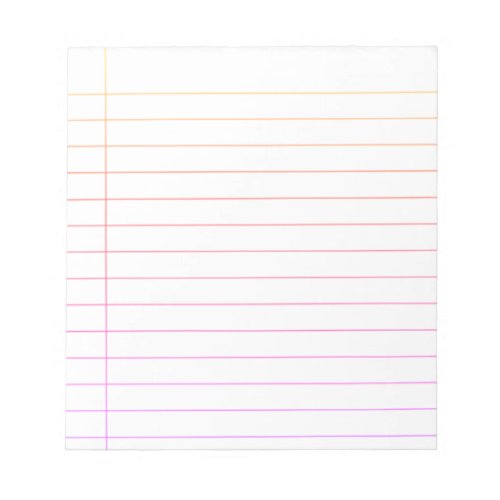 DIY CUSTOM NOTEBOOK PAPER BLOCK COLOR THIN LINES NOTEPAD